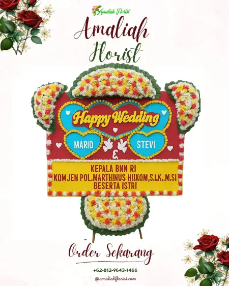 Papan Bunga Pernikahan Purun Timur